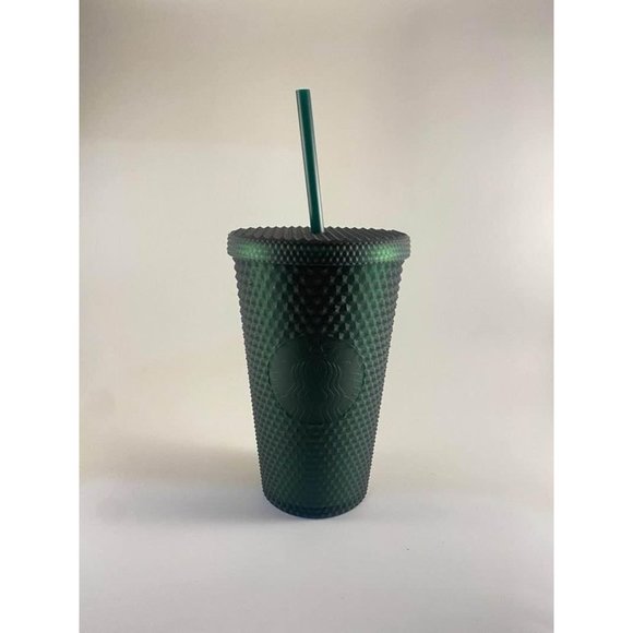 Starbucks Limited Edition Matte Dark Green Studded Grande Tumbler - Picture 1 of 3